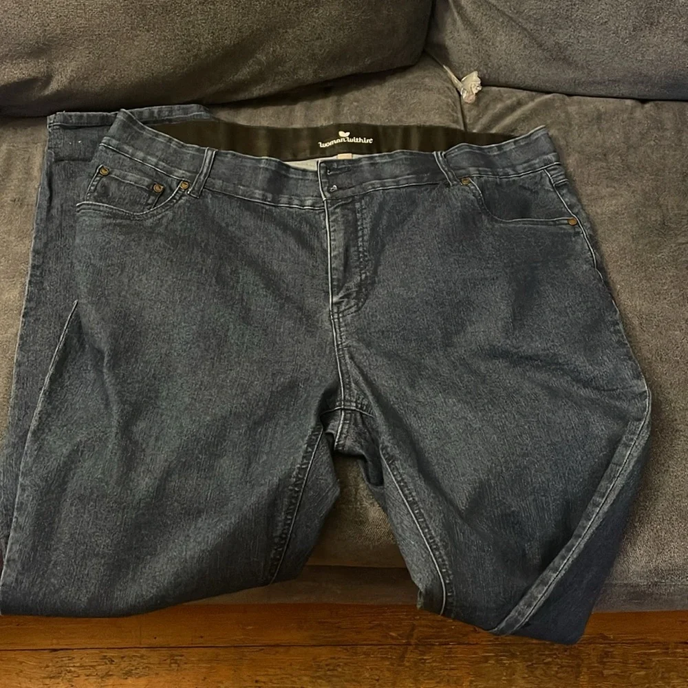 Women Within dark wash jeans